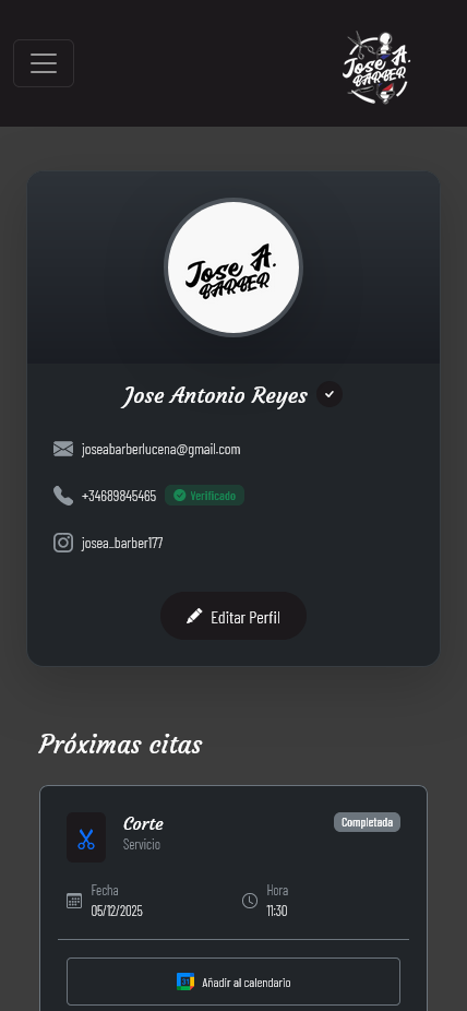 imagen con los datos de nuestro perfil